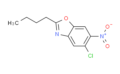 CAS No. 886360-94-7, 2-Butyl-5-chloro-6-nitrobenzo[d]oxazole