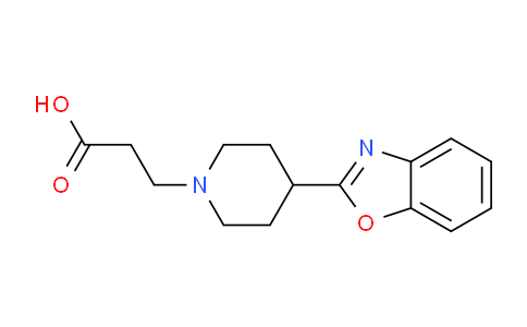 CAS No. 924869-04-5, 3-(4-(Benzo[d]oxazol-2-yl)piperidin-1-yl)propanoic acid