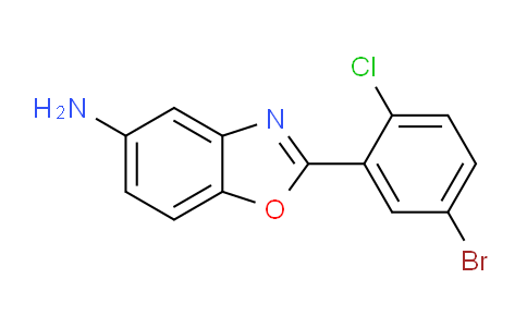 CAS No. 293737-86-7, 2-(5-Bromo-2-chlorophenyl)benzo[d]oxazol-5-amine