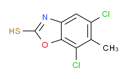CAS No. 199293-12-4, 5,7-Dichloro-6-methyl-1,3-benzoxazole-2-thiol
