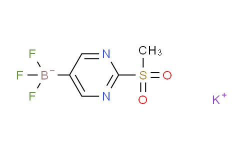 CAS No. 1245906-71-1, potassium trifluoro(2-(methylsulfonyl)pyrimidin-5-yl)borate