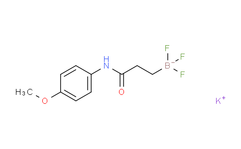 CAS No. 1704705-14-5, potassium trifluoro(3-((4-methoxyphenyl)amino)-3-oxopropyl)borate
