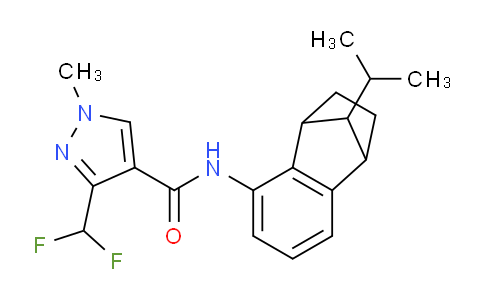 CAS No. 881685-58-1, 3-(difluoromethyl)-N-(9-isopropyl-1,2,3,4-tetrahydro-1,4-methanonaphthalen-5-yl)-1-methyl-1H-pyrazole-4-carboxamide
