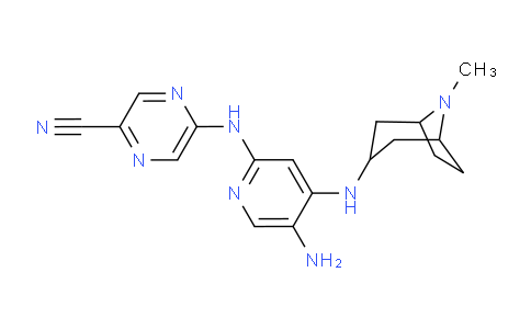 CAS No. 1137475-66-1, 5-((5-amino-4-((8-methyl-8-azabicyclo[3.2.1]octan-3-yl)amino)pyridin-2-yl)amino)pyrazine-2-carbonitrile