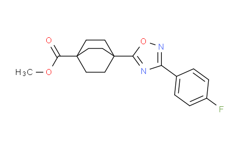 CAS No. 719274-56-3, methyl 4-(3-(4-fluorophenyl)-1,2,4-oxadiazol-5-yl)bicyclo[2.2.2]octane-1-carboxylate