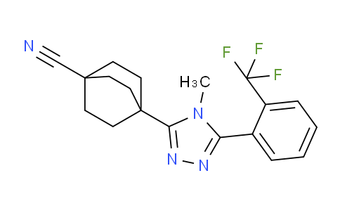CAS No. 719274-84-7, 4-(4-methyl-5-(2-(trifluoromethyl)phenyl)-4H-1,2,4-triazol-3-yl)bicyclo[2.2.2]octane-1-carbonitrile