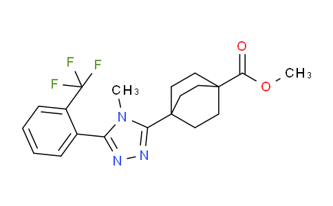 CAS No. 719274-90-5, methyl 4-(4-methyl-5-(2-(trifluoromethyl)phenyl)-4H-1,2,4-triazol-3-yl)bicyclo[2.2.2]octane-1-carboxylate