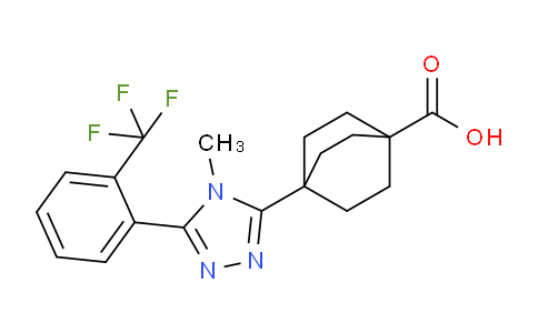 CAS No. 935273-84-0, 4-(4-methyl-5-(2-(trifluoromethyl)phenyl)-4H-1,2,4-triazol-3-yl)bicyclo[2.2.2]octane-1-carboxylic acid