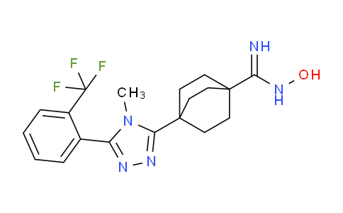 CAS No. 935273-85-1, N-hydroxy-4-(4-methyl-5-(2-(trifluoromethyl)phenyl)-4H-1,2,4-triazol-3-yl)bicyclo[2.2.2]octane-1-carboximidamide