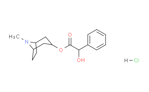 CAS No. 637-21-8, 8-Methyl-8-azabicyclo[3.2.1]octan-3-yl 2-hydroxy-2-phenylacetate hydrochloride