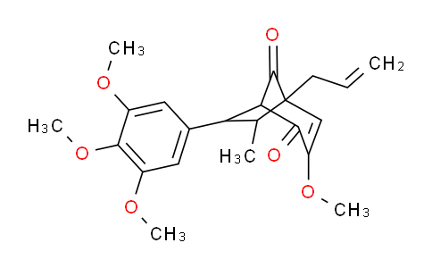 CAS No. 106894-43-3, 5-Allyl-3-methoxy-6-methyl-7-(3,4,5-trimethoxyphenyl)bicyclo[3.2.1]oct-3-ene-2,8-dione