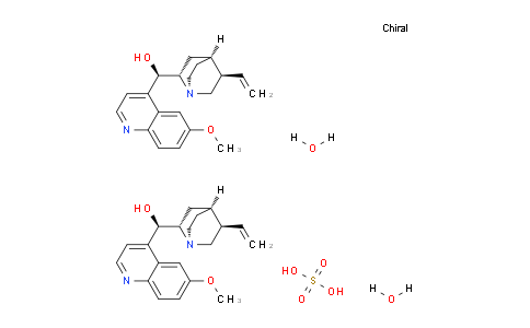 CAS No. 207671-44-1, Bis((R)-(6-methoxyquinolin-4-yl)((1S,2S,4S,5R)-5-vinylquinuclidin-2-yl)methanol) sulfate dihydrate