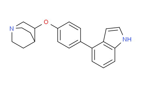 CAS No. 855291-04-2, 3-(4-(1H-Indol-4-yl)phenoxy)quinuclidine