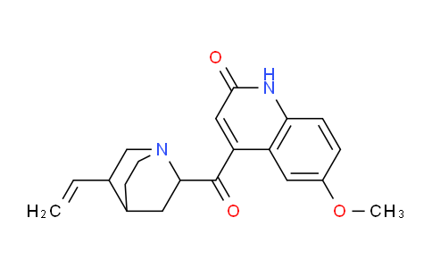 CAS No. 82793-82-6, 6-Methoxy-4-(5-vinylquinuclidine-2-carbonyl)quinolin-2(1H)-one