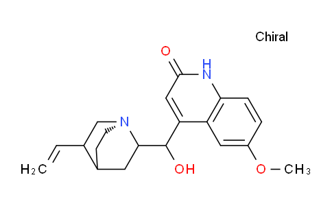 CAS No. 53537-71-6, 4-(Hydroxy((1S)-5-vinylquinuclidin-2-yl)methyl)-6-methoxyquinolin-2(1H)-one
