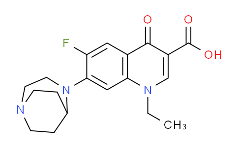 CAS No. 108437-28-1, 7-(1,4-Diazabicyclo[3.2.2]nonan-4-yl)-1-ethyl-6-fluoro-4-oxo-1,4-dihydroquinoline-3-carboxylic acid