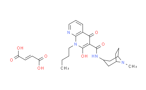 CAS No. 139094-71-6, 1-Butyl-2-hydroxy-N-(8-methyl-8-azabicyclo[3.2.1]octan-3-yl)-4-oxo-1,4-dihydro-1,8-naphthyridine-3-carboxamide fumarate