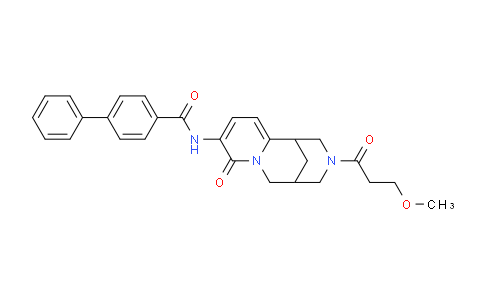 CAS No. 1212704-51-2, Biphenyl-4-carboxylic acid [3-(3-methoxy-propionyl)-8- oxo-1,3,4,5,6,8-hexahydro-2H-1,5-methano-pyrido[1,2- a][1,5]diazocin-9-yl]-amide