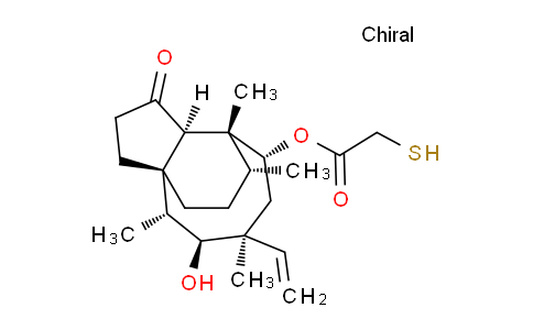 70004-29-4 | Acetic acid, 2-mercapto-, (3aS,4R,5S,6S,8R,9R,9aR,10R)-6-ethenyldecahydro-5-hydroxy-4,6,9,10-tetramethyl-1-oxo-3a,9-propano-3aH-cyclopentacycloocten-8-yl ester