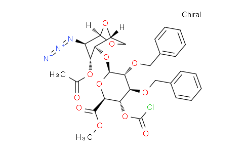 CAS No. 87907-02-6, (2S,3S,4S,5R,6R)-Methyl 6-((1R,2S,3R,4R,5R)-3-acetoxy-4-azido-6,8-dioxabicyclo[3,2,1]octan-2-yloxy)-4,5-bis(benzyloxy)-3-(chlorocarbonyloxy)tetrahydro-2H-pyran-2-carboxylate