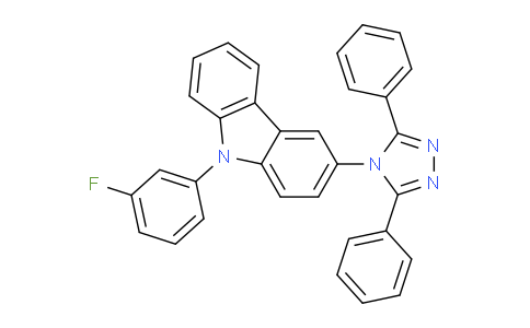 CAS No. 2044704-98-3, 3-(3,5-diphenyl-4H-1,2,4-triazol-4-yl)-9-(3-fluorophenyl)-9H-carbazole