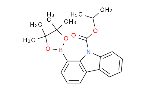 CAS No. 1227664-23-4, isopropyl 1-(4,4,5,5-tetramethyl-1,3,2-dioxaborolan-2-yl)carbazole-9-carboxylate
