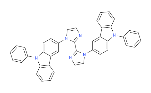 CAS No. 1373316-43-8, 1,1'-Bis(9-phenyl-9H-carbazol-3-yl)-1H,1'H-2,2'-biimidazole