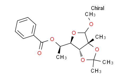 CAS No. 1417563-65-5, (1R)-1-[(3aR,4R,6aR)-6-methoxy-2,2,6a-trimethyl-tetrahydro-2H-furo[3,4-d][1,3]dioxol-4-yl]ethyl benzoate