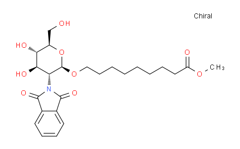 CAS No. 106445-25-4, methyl 9-(((2R,3R,4R,5S,6R)-3-(1,3-dioxoisoindolin-2-yl)-4,5-dihydroxy-6-(hydroxymethyl)tetrahydro-2H-pyran-2-yl)oxy)nonanoate
