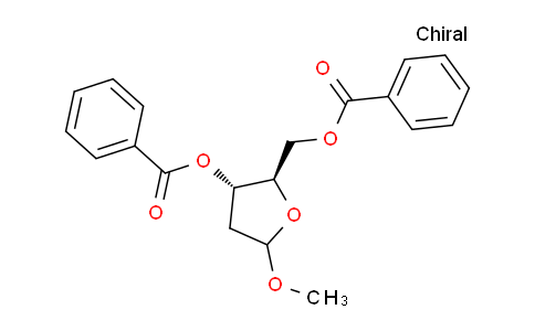 CAS No. 108647-88-7, ((2R,3S)-3-(benzoyloxy)-5-methoxytetrahydrofuran-2-yl)methyl benzoate