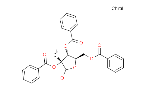 CAS No. 30361-17-2, (3R,4R,5R)-5-((Benzoyloxy)methyl)-2-hydroxy-3-methyltetrahydrofuran-3,4-diyl dibenzoate