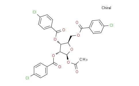 CAS No. 144084-01-5, 1-O-Acetyl-2,3,5-tri-O-(4-chlorobenzoyl)-beta-D-ribofuranose