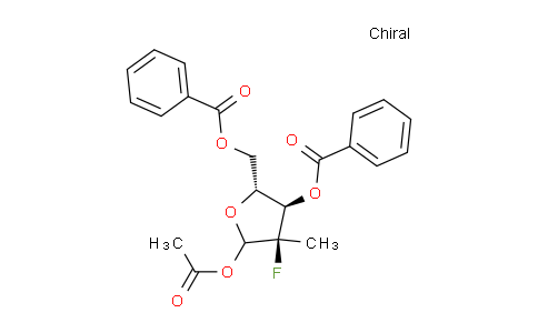 CAS No. 874638-93-4, (2R,3R,4R)-5-acetoxy-2-((benzoyloxy)methyl)-4-fluoro-4-methyltetrahydrofuran-3-yl benzoate