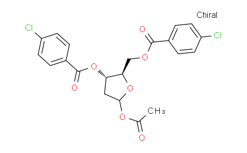 CAS No. 1207459-15-1, (2R,3S)-5-acetoxy-2-(((4-chlorobenzoyl)oxy)methyl)tetrahydrofuran-3-yl 4-chlorobenzoate
