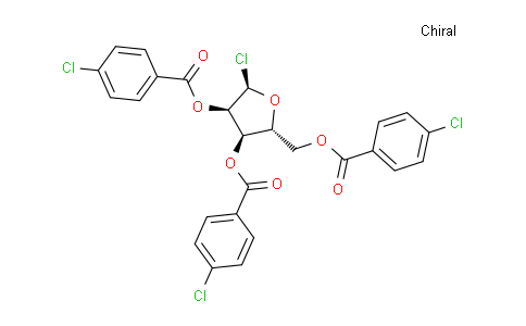 CAS No. 125598-74-5, (2R,3R,4R,5R)-2-chloro-5-(((4-chlorobenzoyl)oxy)methyl)tetrahydrofuran-3,4-diyl bis(4-chlorobenzoate)