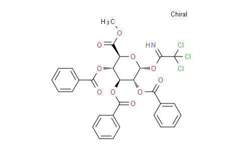 CAS No. 169557-99-7, 2,3,4-Tri-O-benzoyl-a-D-glucopyranuronic acid methyl ester, trichloroacetimidate