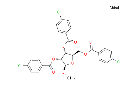 MC753933 | 29755-00-8 | (2R,3R,4R,5R)-2-(((4-chlorobenzoyl)oxy)methyl)-5-methoxytetrahydrofuran-3,4-diyl bis(4-chlorobenzoate)
