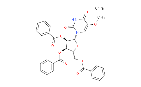 CAS No. 37805-86-0, (2R,3R,4R,5R)-2-((benzoyloxy)methyl)-5-(5-methoxy-2,4-dioxo-3,4-dihydropyrimidin-1(2H)-yl)tetrahydrofuran-3,4-diyl dibenzoate