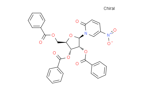 CAS No. 59892-37-4, (2R,3R,4R,5R)-2-((benzoyloxy)methyl)-5-(5-nitro-2-oxopyridin-1(2H)-yl)tetrahydrofuran-3,4-diyl dibenzoate