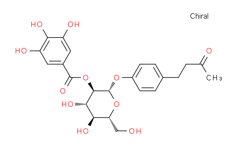 CAS No. 87075-18-1, (2S,3R,4S,5S,6R)-4,5-dihydroxy-6-(hydroxymethyl)-2-(4-(3-oxobutyl)phenoxy)tetrahydro-2H-pyran-3-yl 3,4,5-trihydroxybenzoate