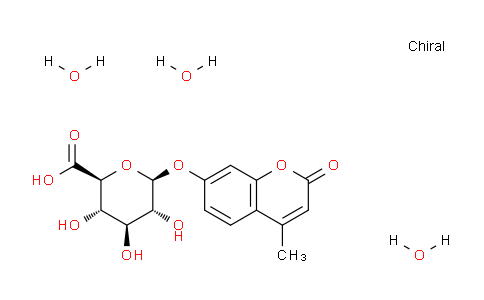CAS No. 199329-67-4, (2S,3S,4S,5R,6S)-3,4,5-trihydroxy-6-((4-methyl-2-oxo-2H-chromen-7-yl)oxy)tetrahydro-2H-pyran-2-carboxylic acid trihydrate