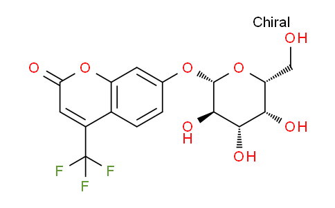 CAS No. 117153-55-6, 4-(trifluoromethyl)-7-(((2S,3R,4S,5R,6R)-3,4,5-trihydroxy-6-(hydroxymethyl)tetrahydro-2H-pyran-2-yl)oxy)-2H-chromen-2-one