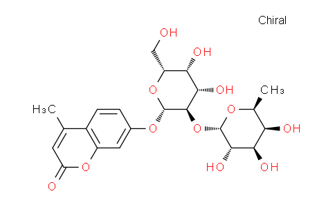 CAS No. 225217-42-5, 7-(((2S,3R,4S,5R,6R)-4,5-dihydroxy-6-(hydroxymethyl)-3-(((2S,3S,4R,5S,6S)-3,4,5-trihydroxy-6-methyltetrahydro-2H-pyran-2-yl)oxy)tetrahydro-2H-pyran-2-yl)oxy)-4-methyl-2H-chromen-2-one