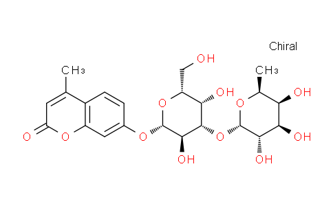CAS No. 296776-06-2, 7-(((2S,3R,4S,5S,6R)-3,5-dihydroxy-6-(hydroxymethyl)-4-(((2S,3S,4R,5S,6S)-3,4,5-trihydroxy-6-methyltetrahydro-2H-pyran-2-yl)oxy)tetrahydro-2H-pyran-2-yl)oxy)-4-methyl-2H-chromen-2-one