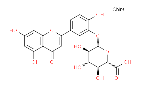 CAS No. 53527-42-7, (2S,3S,4S,5R,6S)-6-(5-(5,7-dihydroxy-4-oxo-4H-chromen-2-yl)-2-hydroxyphenoxy)-3,4,5-trihydroxytetrahydro-2H-pyran-2-carboxylic acid