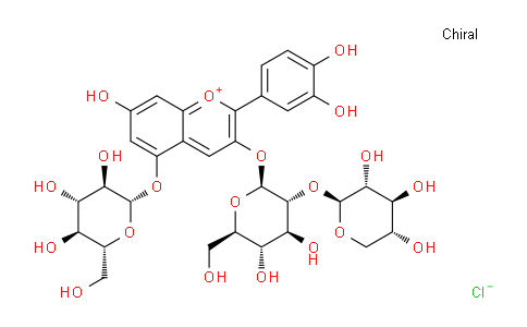 CAS No. 53925-33-0, Cyanidin 3-sambubioside-5-glucoside chloride