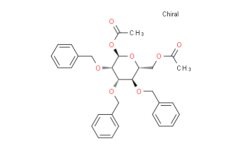 CAS No. 65556-30-1, ((2R,3R,4S,5S,6R)-6-Acetoxy-3,4,5-tris(benzyloxy)-tetrahydro-2H-pyran-2-yl)methyl acetate
