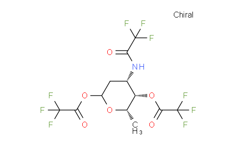 CAS No. 91108-50-8, (4S,5S,6S)-6-methyl-4-(2,2,2-trifluoroacetamido)tetrahydro-2H-pyran-2,5-diyl bis(2,2,2-trifluoroacetate)