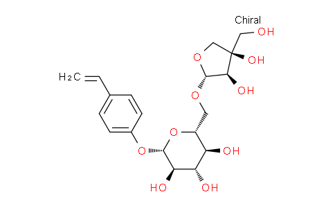 CAS No. 112047-91-3, (2R,3S,4S,5R,6S)-2-[[(2R,3R,4R)-3,4-dihydroxy-4-(hydroxymethyl)oxolan-2-yl]oxymethyl]-6-(4-ethenylphenoxy)oxane-3,4,5-triol