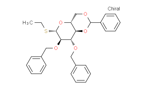 CAS No. 141263-01-6, (4aR,6S,7R,8S,8aR)-7,8-bis(benzyloxy)-6-(ethylthio)-2-phenylhexahydropyrano[3,2-d][1,3]dioxine